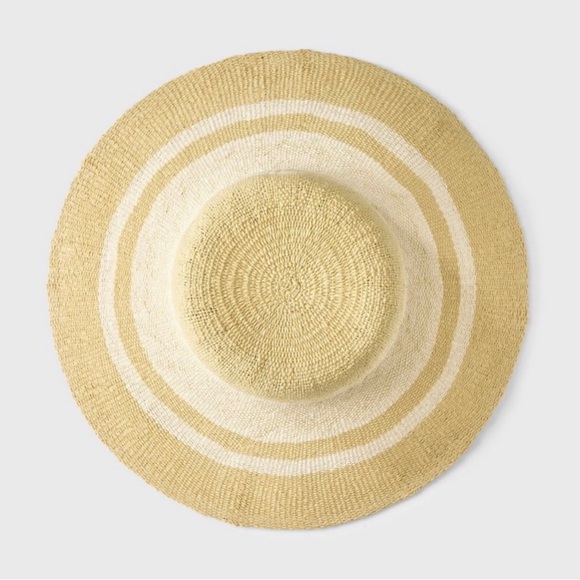 A New Day Striped Floppy Down Brim Floppy Hat - Cream S/M - Picture 5 of 5